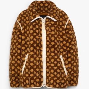 Coach Signature Sherpa Zip Up Jacket